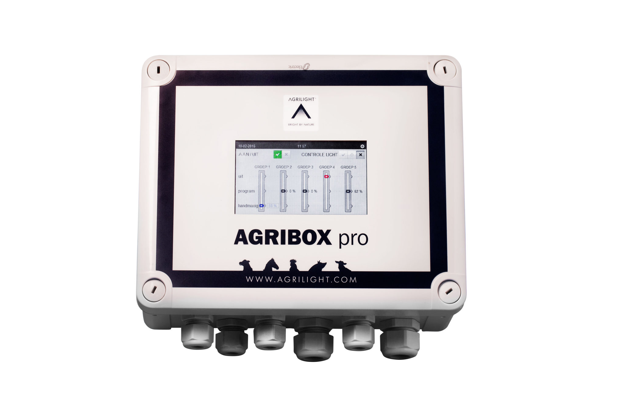 AGRIBOX pro LED stalverlichting koeien varkens paarden LED barn lighting dairy cows horses pigs sows LED Stallbeleuchtung Rindvieh LED d’éclairage bovin Équin Caprin Porcins